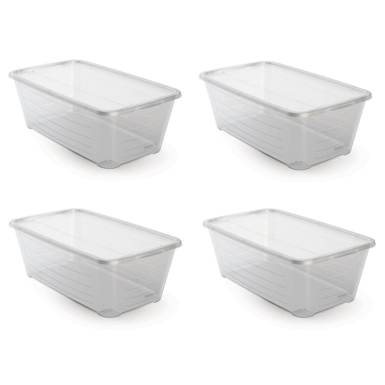 Plastic shoe box with on sale lid